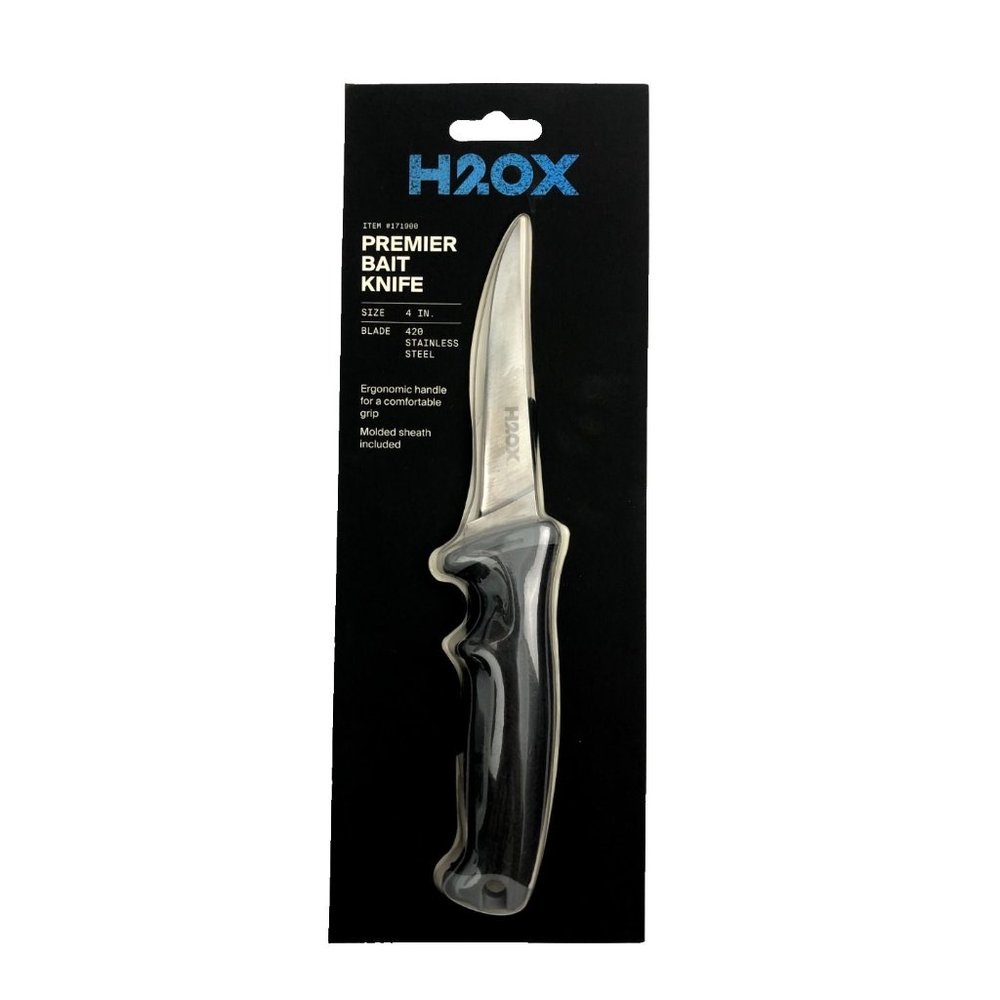 H2OX Premier Bait Knife 4 inch 420 Stainless Steel Fishing with Sheath